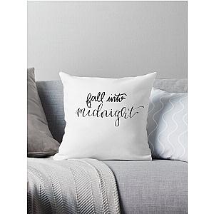 "Fall Into Midnight" quote from song "Midnight" by Liam Payne and Alesso digital lettering Throw Pillow