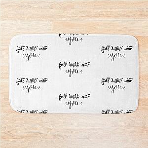 "Fall Right Into You" quote from song "Midnight" by Liam Payne and Alesso digital lettering Bath Mat