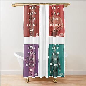 Keep Calm and Carry On STICKERS Henry Cavill Alan Ritchson Alex Pettyfer Shower Curtain