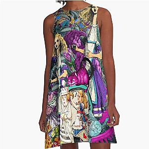 alice wonderland, alice in vintage wonderland A-Line Dress