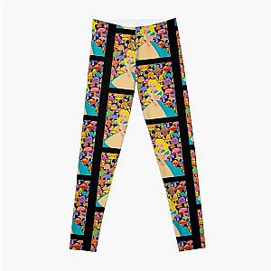 Alice In Wonderland Trippy Poisonous Mushroom , Psychedelic , Womens Alice In Wonderland , Trippy Leggings