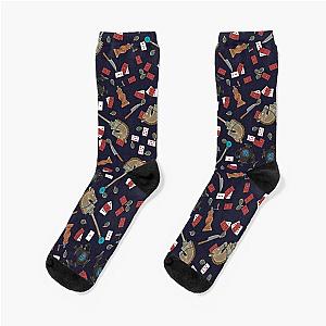 Alice in Wonderland Madness Returns Pattern Dark Socks