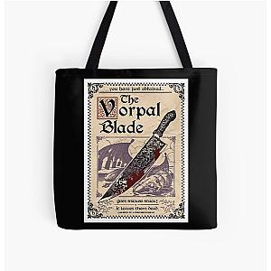 The Vorpal Blade Returns in Madness Over Print Tote Bag
