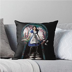 Alice in Wonderland Madness Returns Throw Pillow