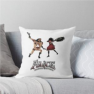 Mens Funny Alice in Wonderland Returns Throw Pillow