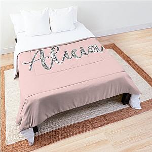 Alicia name, Dalmatian pattern Alicia first name Comforter