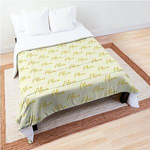 Alicia Name Gold Comforter