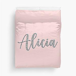 Alicia name, Dalmatian pattern Alicia first name Duvet Cover