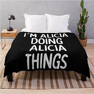 Alicia Name Throw Blanket