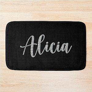 Alicia name, Dalmatian pattern Alicia first name Bath Mat