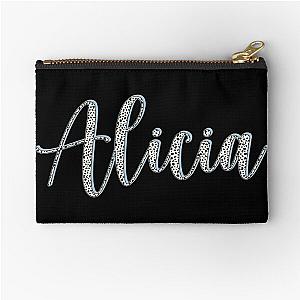 Alicia name, Dalmatian pattern Alicia first name Zipper Pouch