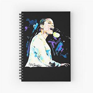 Alicia Keys – Soulful Piano Performance Art Spiral Notebook