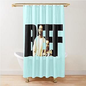 Beef Netflix series Ali Wong as Amy Lau and Joseph Lee as George Nakai themed graphic design by Iron Palette Shower Curtain
