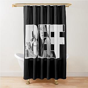 Beef Netflix series Ali Wong Amy Lau themed graphic design by ironpalette Shower Curtain