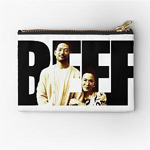 Beef Netflix series Ali Wong as Amy Lau and Joseph Lee as George Nakai themed graphic design by ironpalette Zipper Pouch