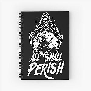 All Shall Perish Skull Gothic Spiral Notebook