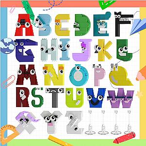 Alphabet Lore Building Blocks 26 Letter A-Z Model Bricks For Children Educational Toy