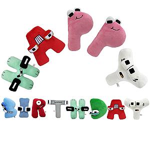 19-24cm Colorful Happy Birthday Merry Christmas Letters Alphabet Lore Plush