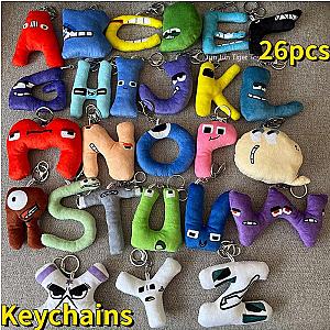 10cm Colorful English Letters Alphabet Lore Plush Keychain