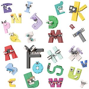 Alphabet Lore Upgraded Version English Letters Building Blocks Set