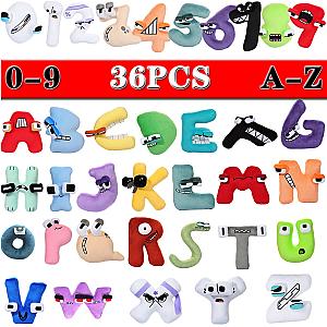 20cm Colorful Alphabet Lore English Letters and Numbers Set Plush