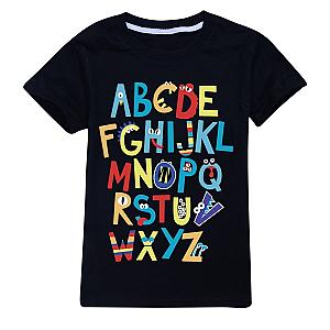 Alphabet Lore English Letters Fashion Summer Short Sleeve T-shirt