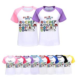 Alphabet Lore Print English Letters T-Shirts