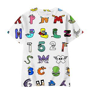 Alphabet Lore Cartoon English Letters Children's T Shirts