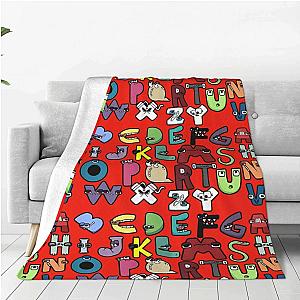 Alphabet Red Lore Flannel Throw Blanket