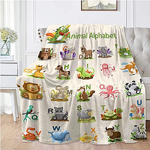 Alphabet Animal Alphabet Lore Flannel Throw Blanket