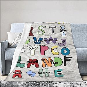 Alphabet Beige Lore Flannel Throw Blanket