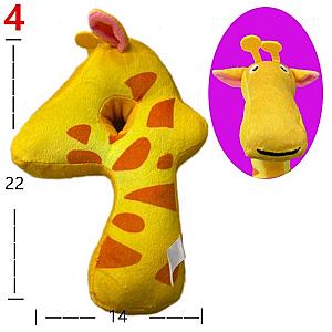 22cm Zoo Numbers Giraffe Four Number Lore Doll Alphabet Lore Plush