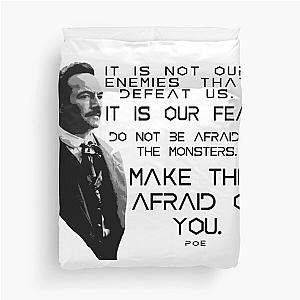 Poe About Fear from Altered Carbon Duvet Cover