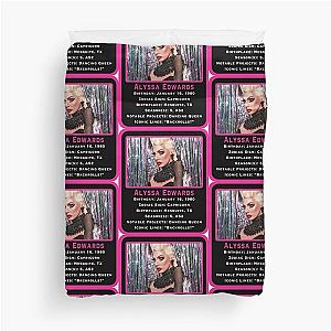 Alyssa Edwards Trading Card Duvet Cover