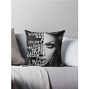 Alyssa Edwards Text portrait Throw Pillow