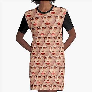 Alyssa Edwards Beauty Mask Pattern Graphic T-Shirt Dress