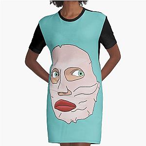 Copia de Queen Alyssa Edwards with a facemask Graphic T-Shirt Dress