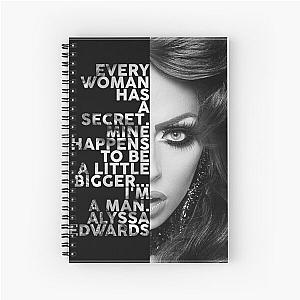 Alyssa Edwards Text portrait Spiral Notebook