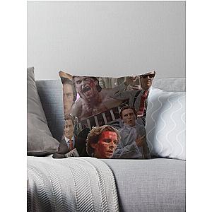 Patrick Bateman American Psycho Collage Throw Pillow