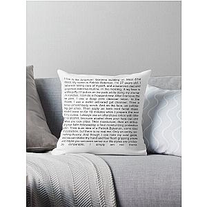 Patrick Bateman American Psycho Monologue Throw Pillow