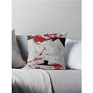 american psycho - patrick bateman - business car - blood  Throw Pillow