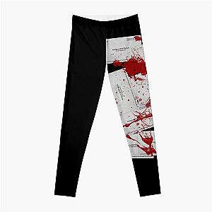 american psycho - patrick bateman - business car - blood  Leggings