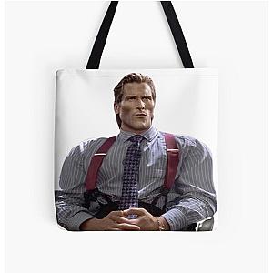 Patrick Bateman as a Gigachad All Over Print Tote Bag