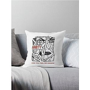 the amity affliction merch Can You Feel Me Drown Throw Pillow