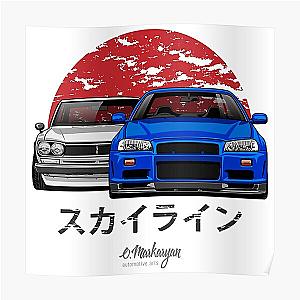 Skyline (R34 &amp;ampamp Hakosuka) Poster RB1008