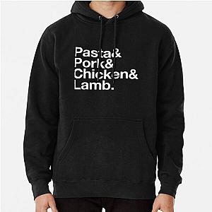 Somebody Feed Phil Theme Song The Art of Pasta, Pork, Chicken amp Lamb helv Pullover Hoodie RB1008