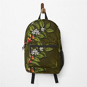 Coffee Plant Branches  Coffee Cherries &amp;amp Flowers Backpack RB1008