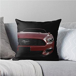 Ford Mustang - Black (&amp;amp red) Throw Pillow RB1008