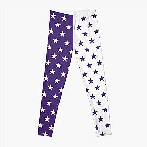 Purple &amp;ampampamp White Stars Leggings RB1008