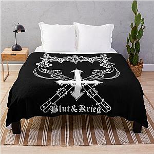 Moonblood - Blut &amp;amp Krieg Classic Old School German Black Metal T-Shirt Throw Blanket RB1008